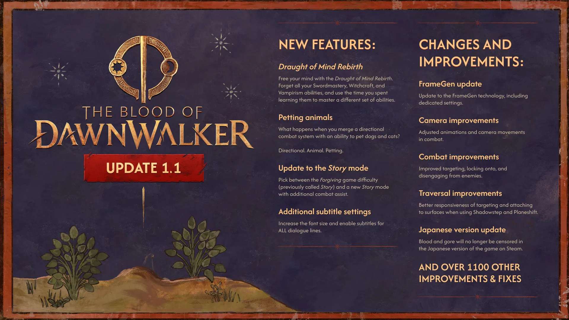 The Blood of Dawnwalker’s Next Update Adds Respecs (And Yes, You Can Pet The Dog)